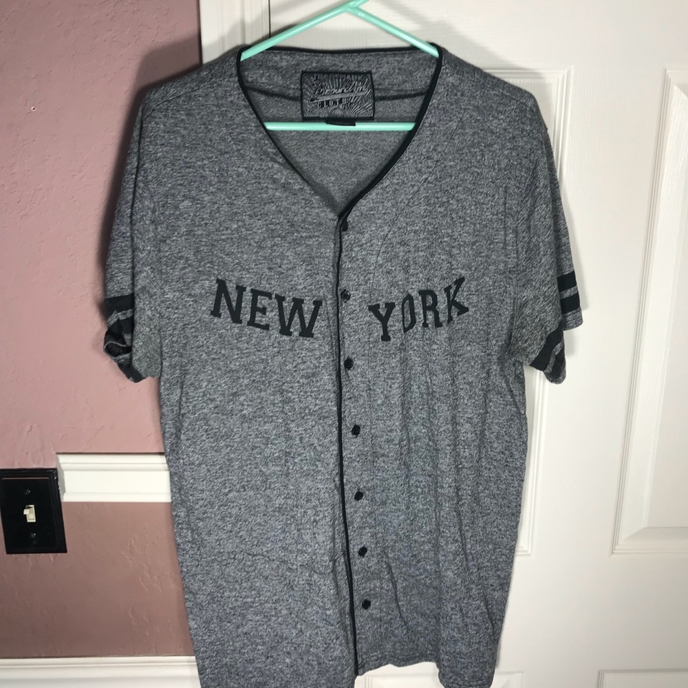 New York baseball button up